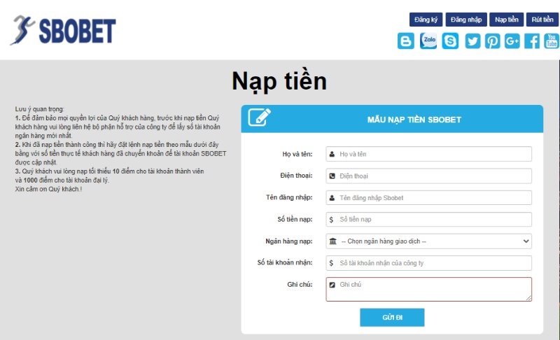 Nạp Tiền Sbobet - Sbobet - Nakidu